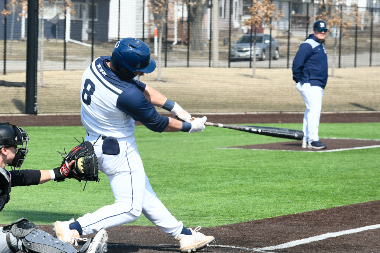 Mustangs sweep first two games, will finish series on Monday