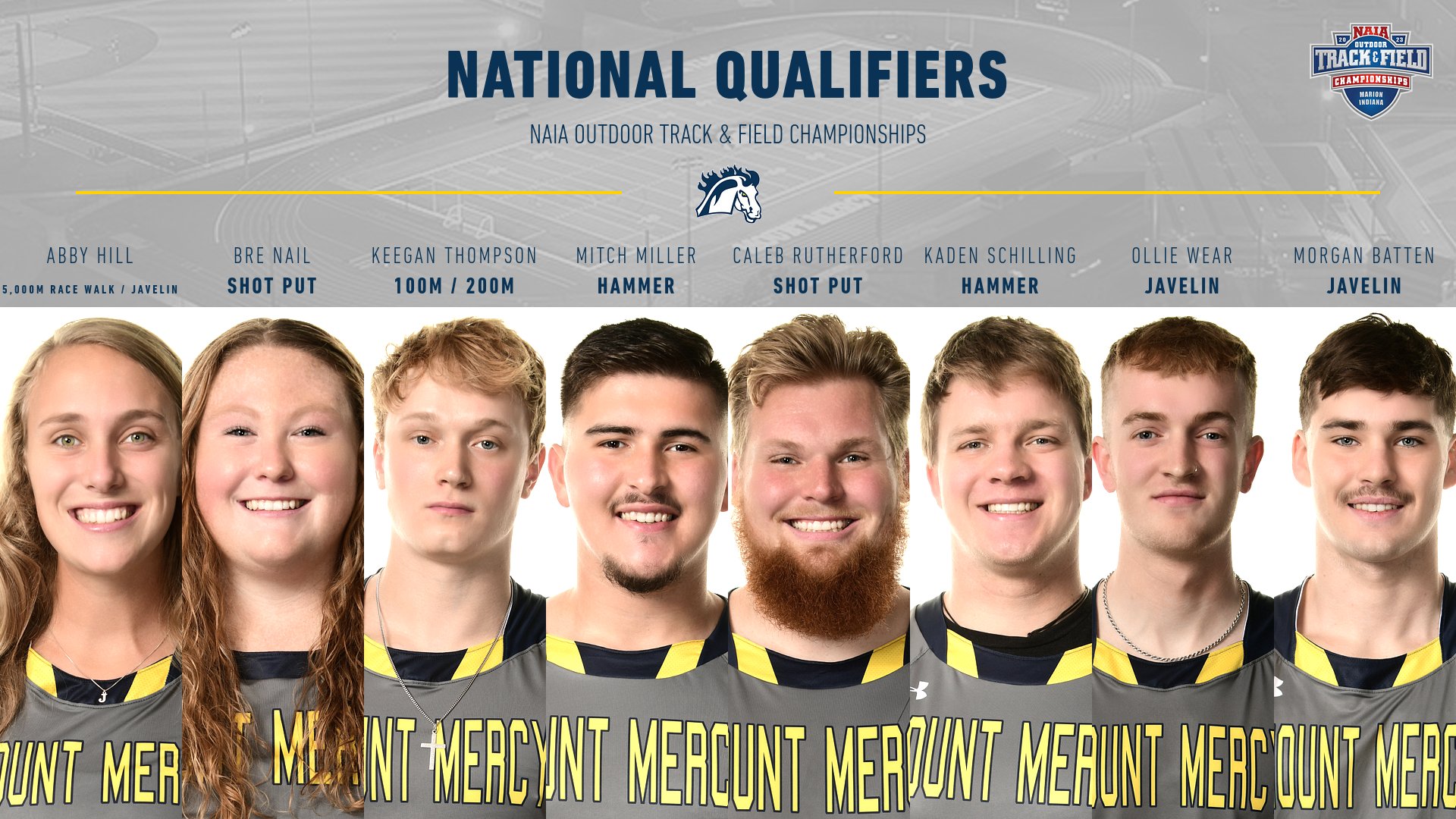 Eight Mustangs to compete at outdoor championships