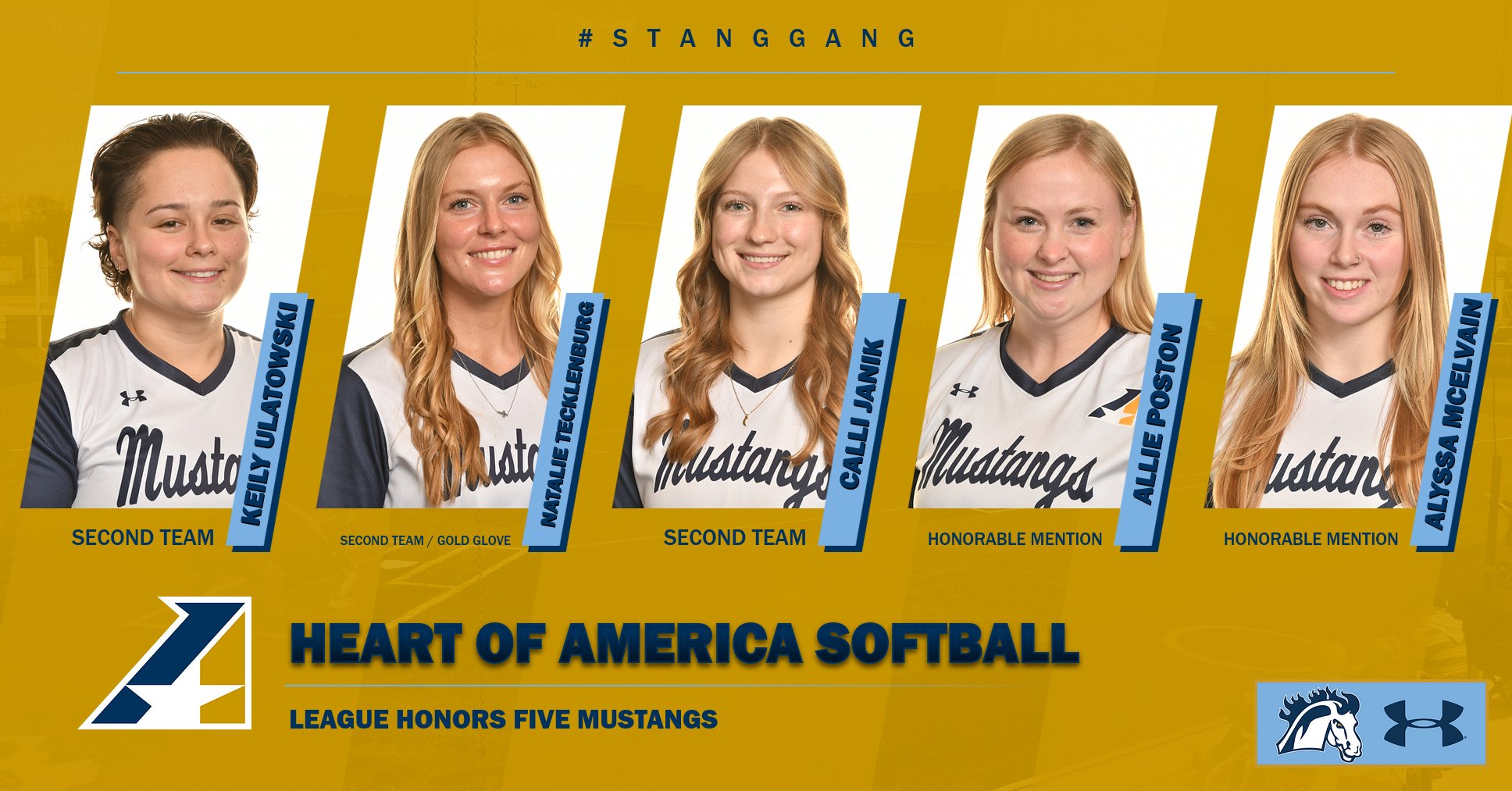 Five Mustangs land all-conference honors